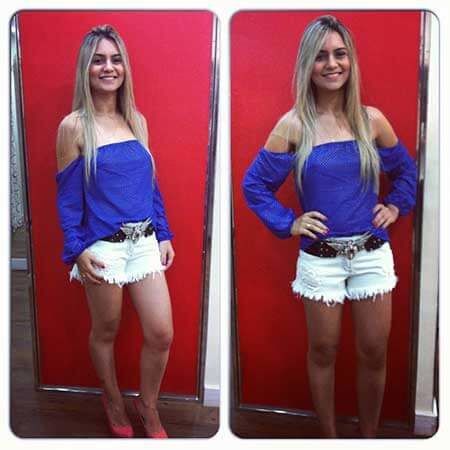 blusa ciganinha com shorts 1