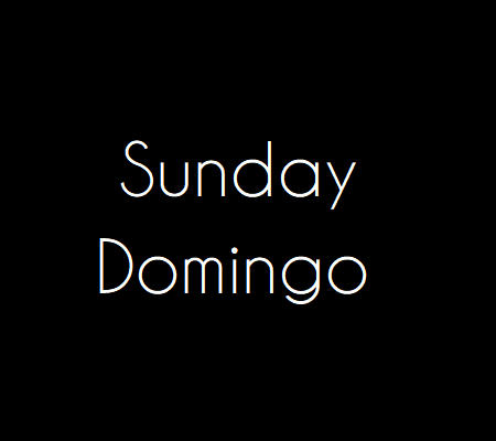 dias da semana em ingles domingo sunday