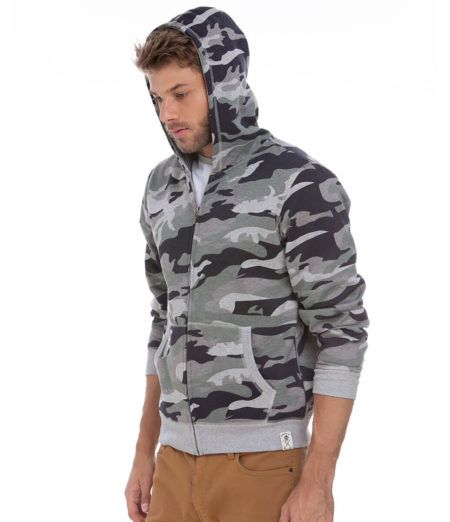 jaqueta camuflada masculina moletom