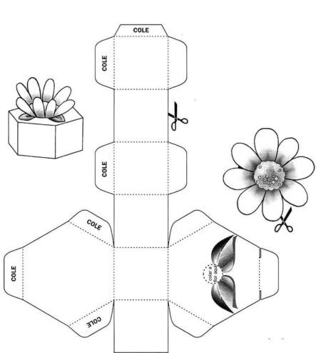 molde caixinha formato flor