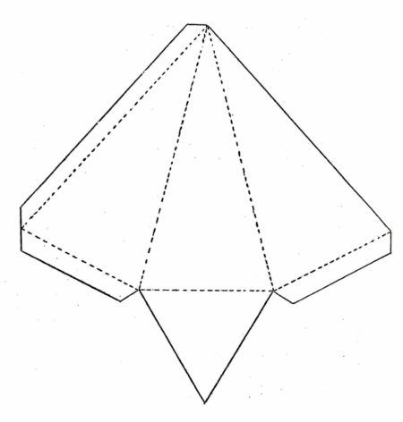 molde de caixinha triangular