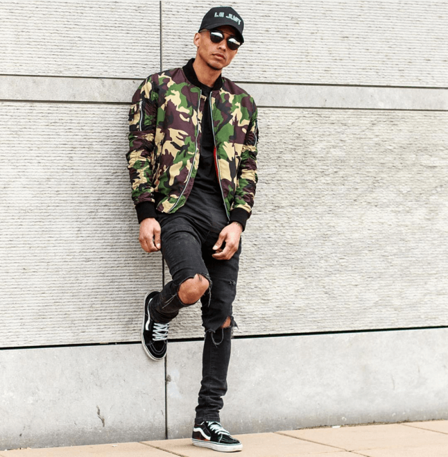 jaquetas camufladas masculinas