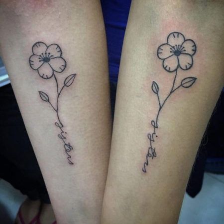tatuagem de irmas no braco