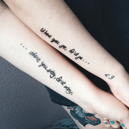 tatuagem irmãs frase 1