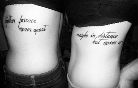 tatuagem irmãs frase 2