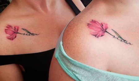 tatuagem irmãs no ombro