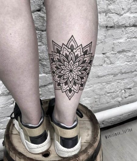 tatuagem maori na perna 1