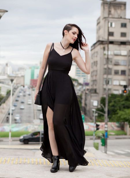 vestido longo com bota 1