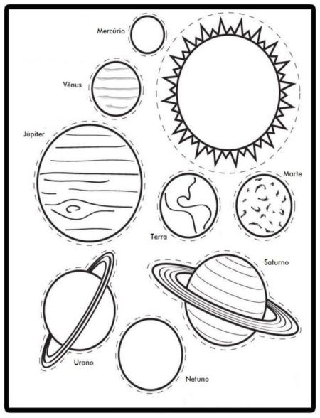 e muito bonito  Desenho da monica, Desenho dos planetas, Atividades de  colorir