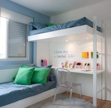 quarto com beliche de adolescente para meninas