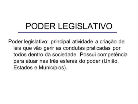 resumo poder legislativo