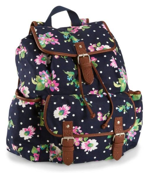 mochila sacola floral