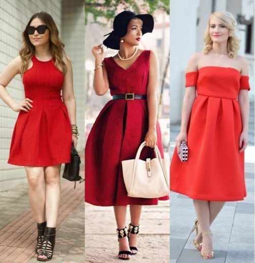 vestido rodado vermelho 1