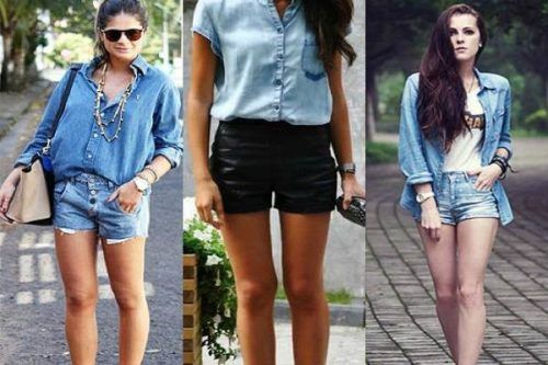 camisa jeans com short 2