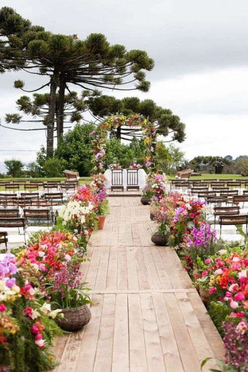 deck para casamento no campo