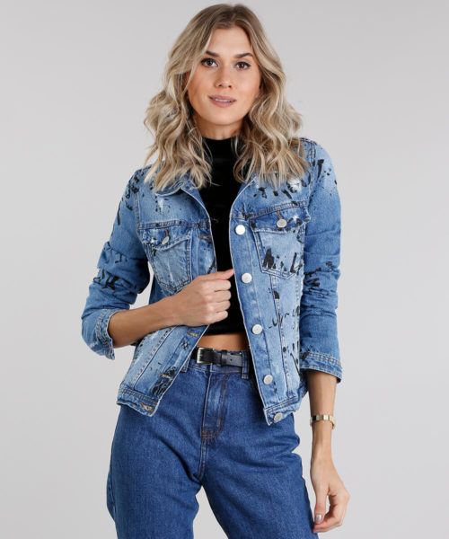 jaqueta jeans feminina