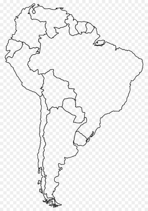 mapa da america do sul para colorir 1