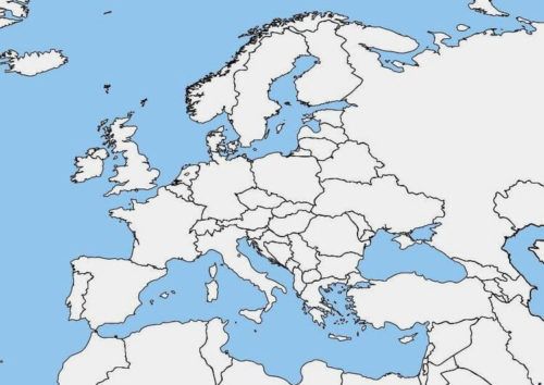 mapa da europa para colorir 1