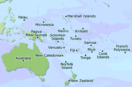 mapa da oceania 1