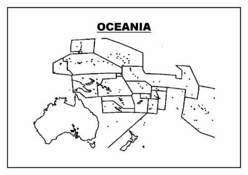 mapa da oceania para colorir 1