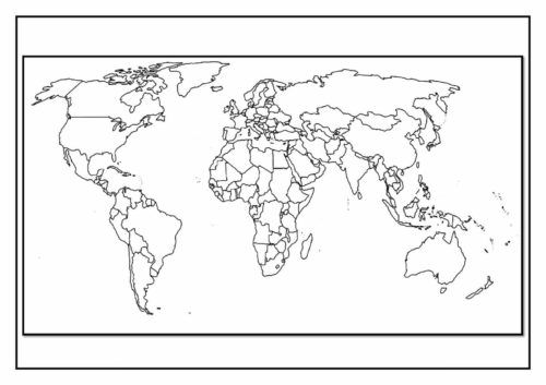 mapa mundi para colorir