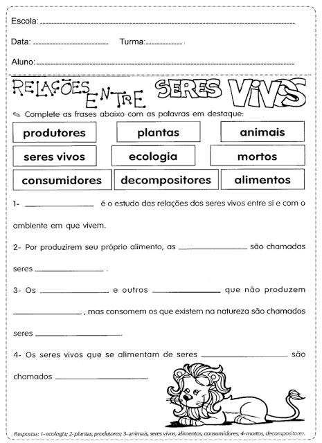 AVALIAÇÃO DE CIÊNCIAS: : 4º ANO DO ENSINO FUNDAMENTAL 1 - II CICLO