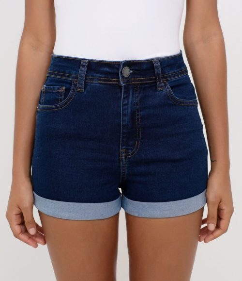 shorts hot pants com barra dobrada 1